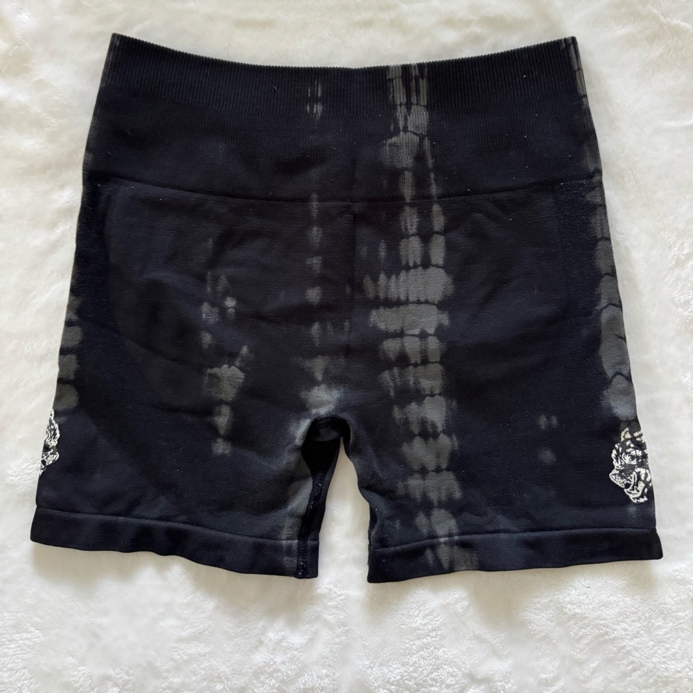 Darc Sport Black Tie-Dye Women's Bike Shorts